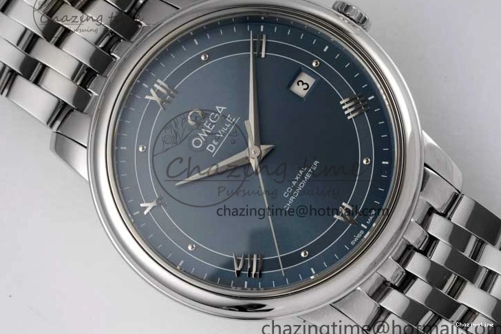 0429 De Ville SS DIWF 1:1 Best Edition Light Blue Dial SS Markers on SS Bracelet MIYOTA TopPick 7850